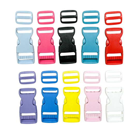 Side release plastic buckle set size: 1” (25mm)