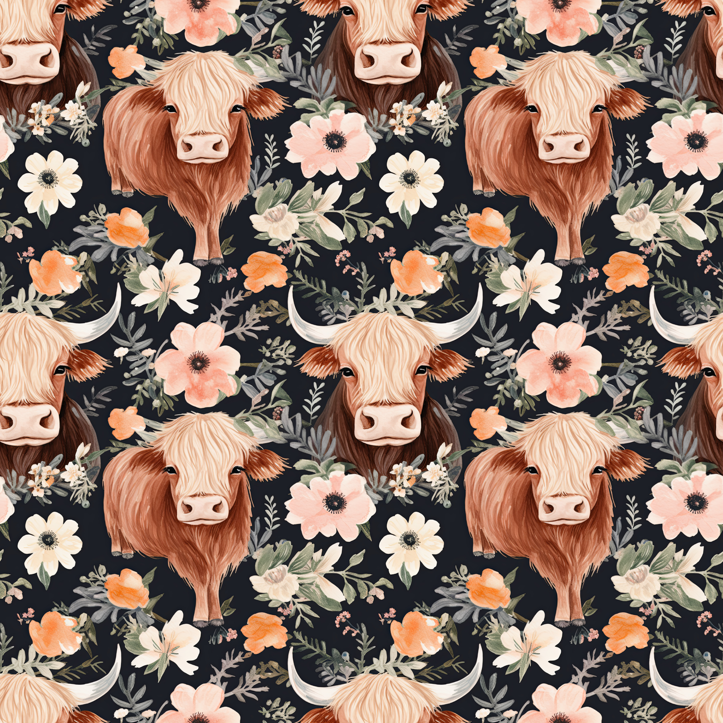 Dark highland cow preorder round 30
