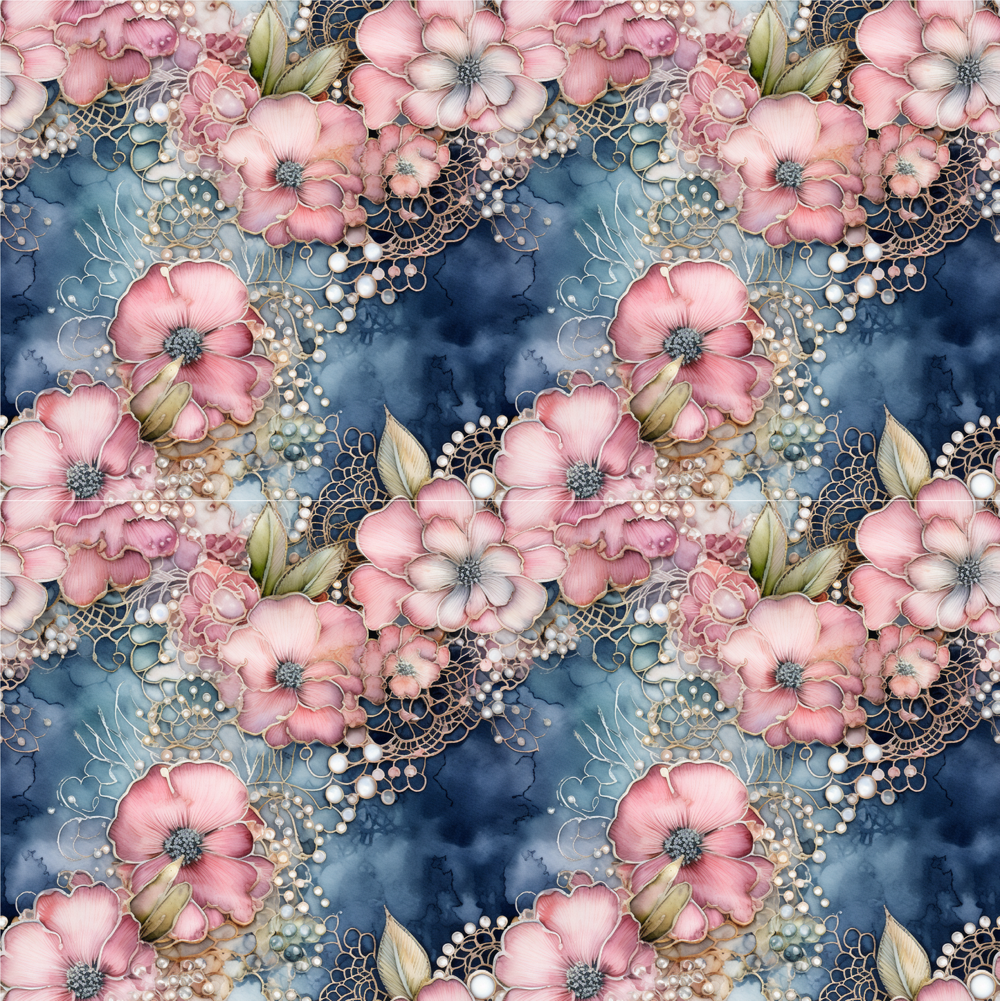 Denim and lace round 36 retail