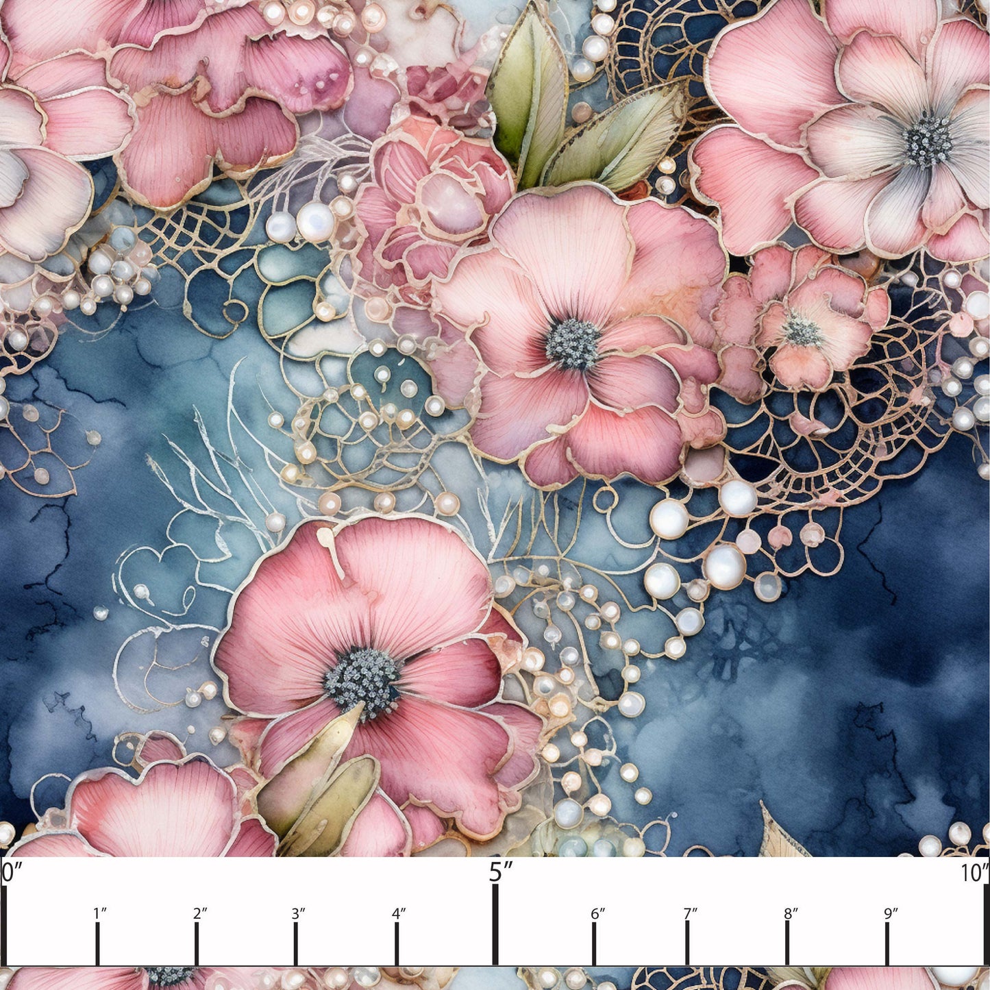 Denim and lace round 36 retail