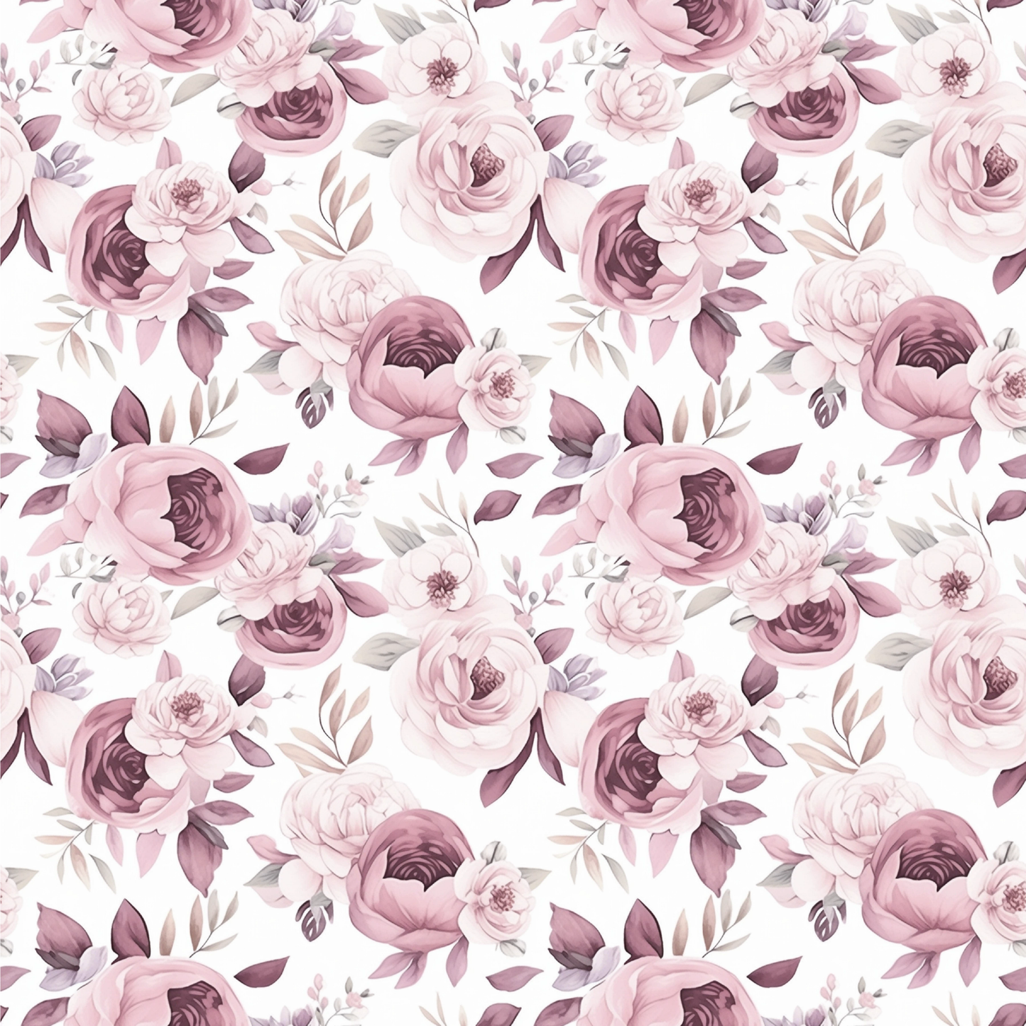 Dusty pink flowers round 16 retail