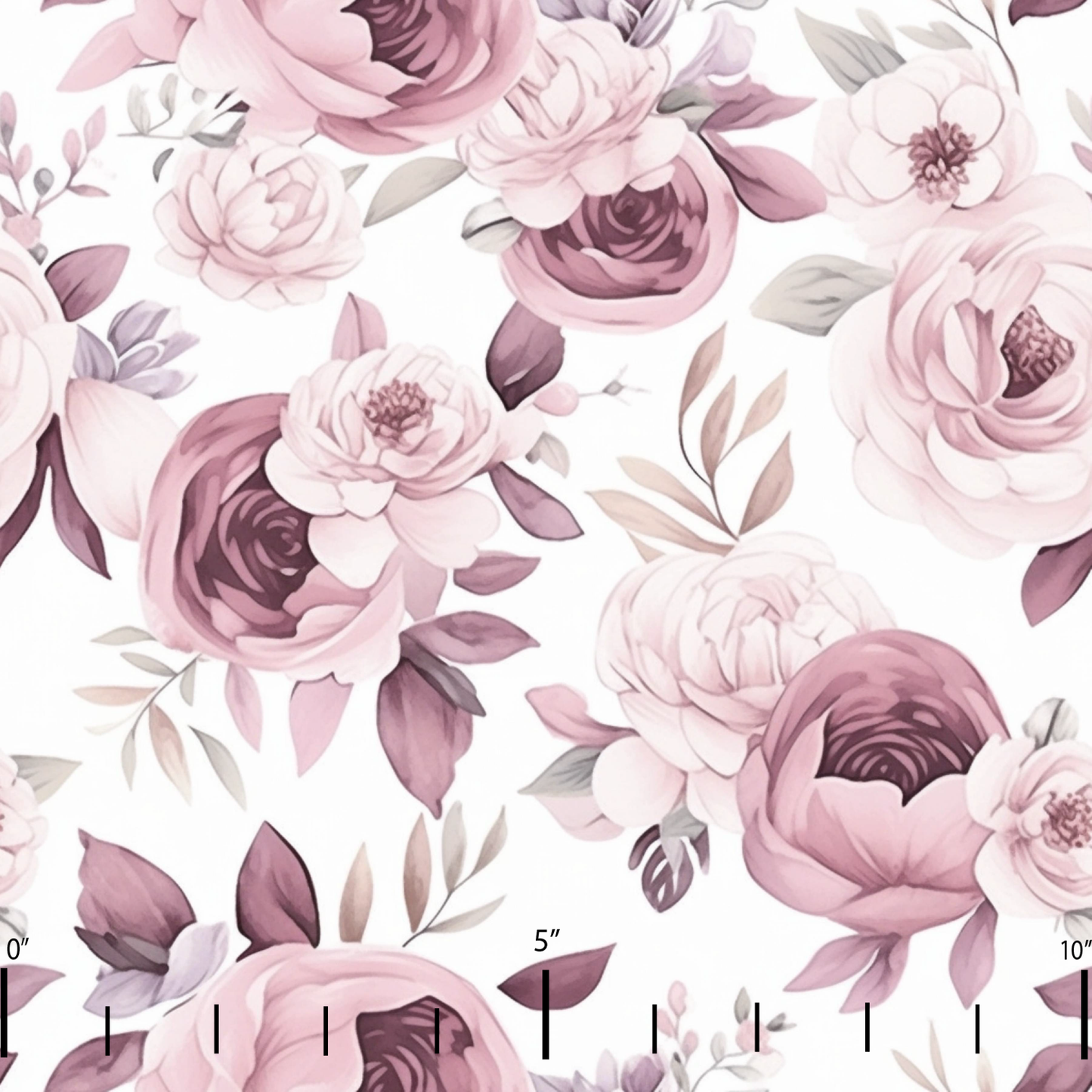 Dusty pink flowers round 16 retail