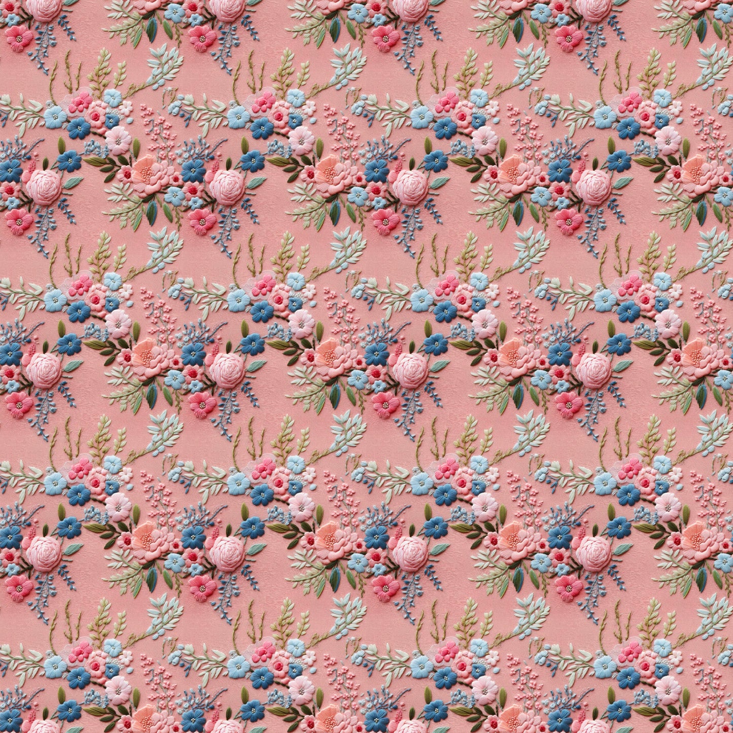 Embroidered flowers round 28 retail