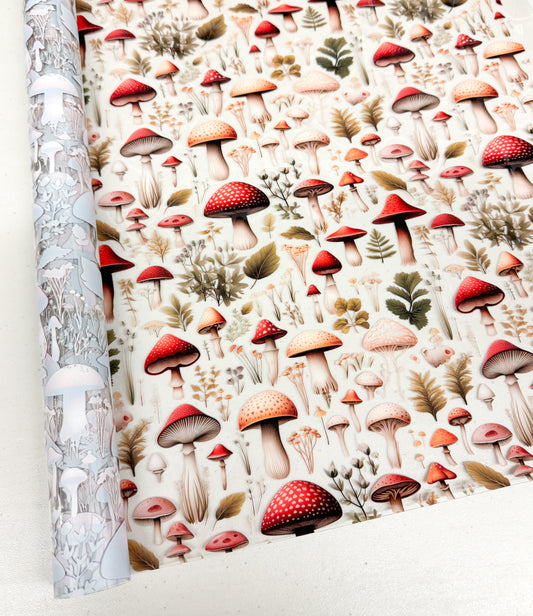 Wild mushrooms clear jelly vinyl