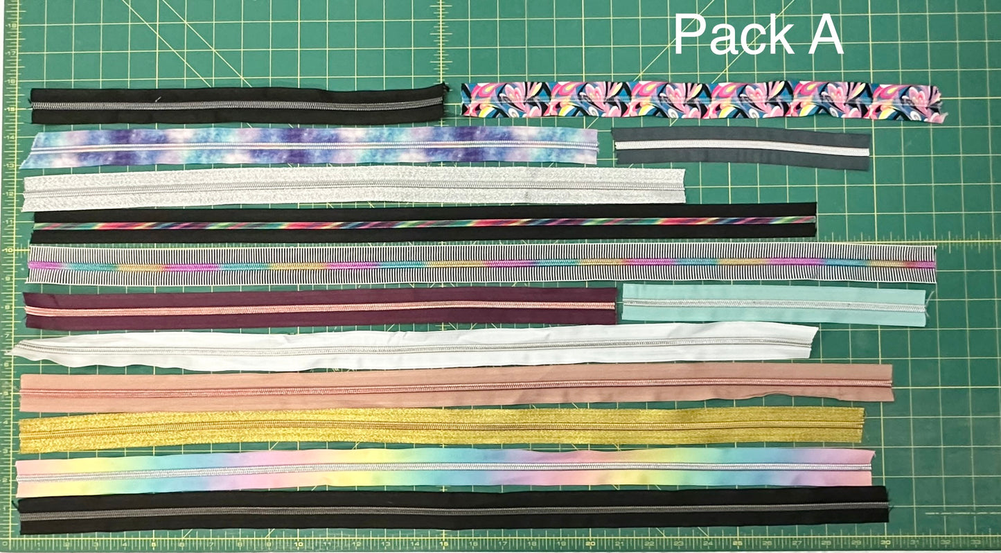 Zipper tape scrap packs