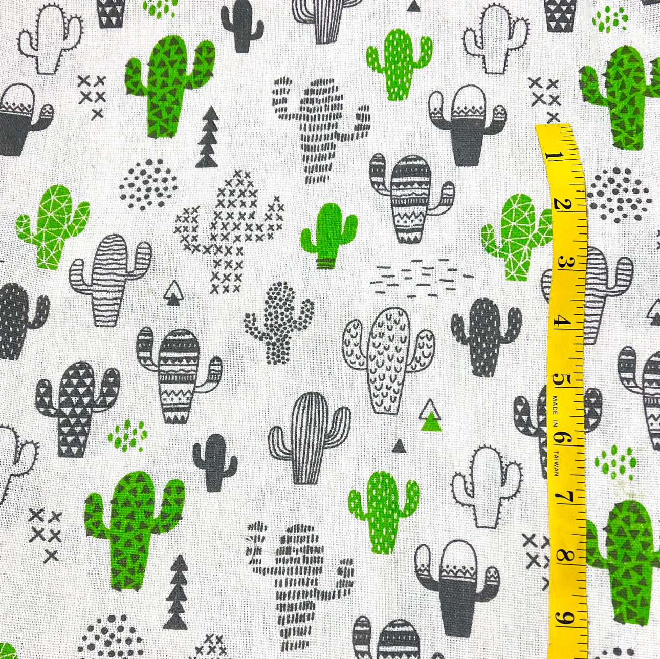 Clearance - Cactus sketch burlap