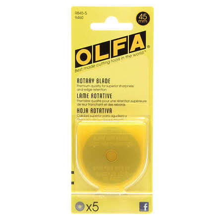 Olfa 45mm rotary blade 5 count