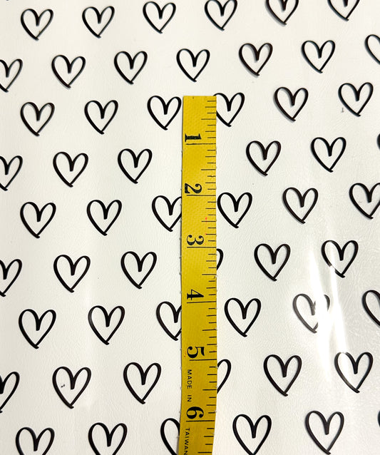 Hearts clear jelly vinyl