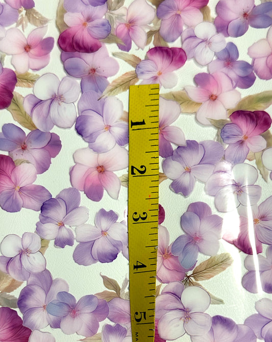 Purple floral clear jelly vinyl
