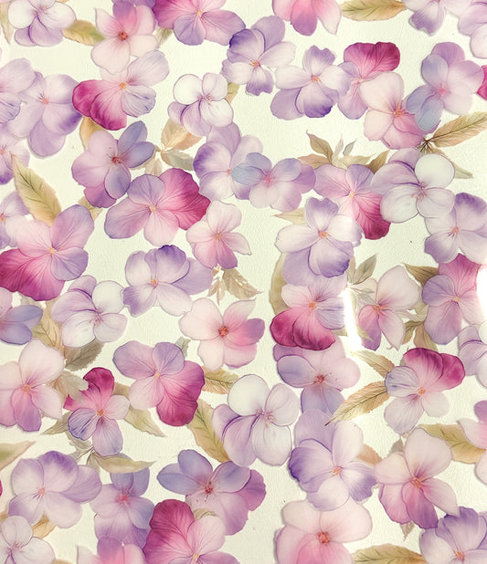Purple floral clear jelly vinyl
