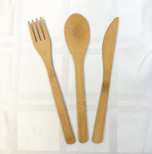 Bamboo cutlery set