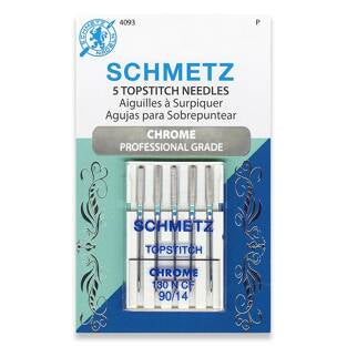 Schmetz chrome topstitch needles size 90/14