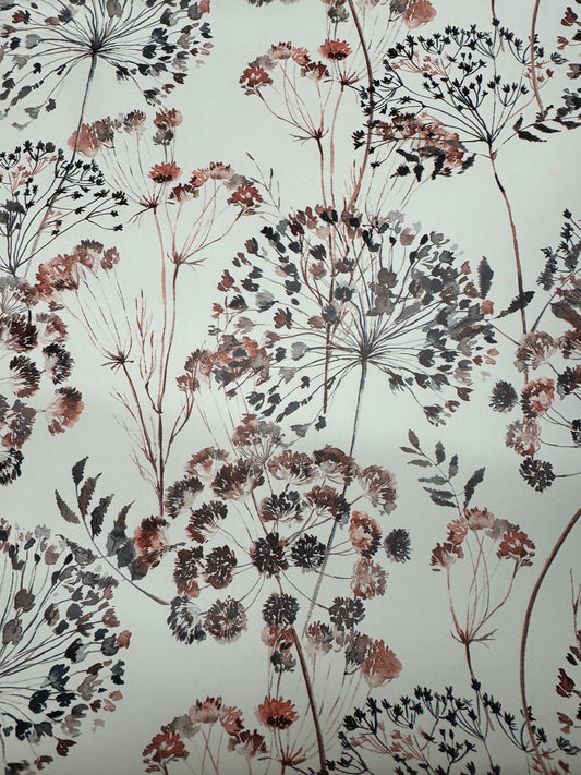 Misprint Alchemy floral faux leather vinyl printer error