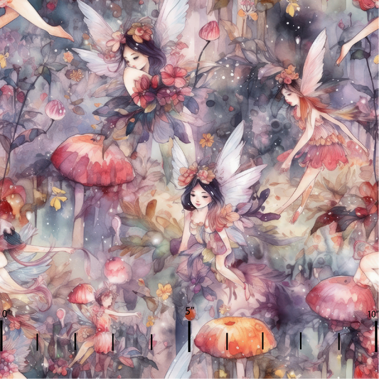 Magical fairies cotton woven