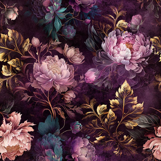 Purple night peonies round 25 retail