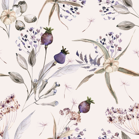 Spring foliage faux leather vinyl END CUT