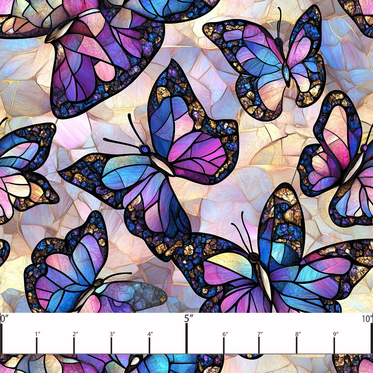 Stained glass butterflies preorder round 43