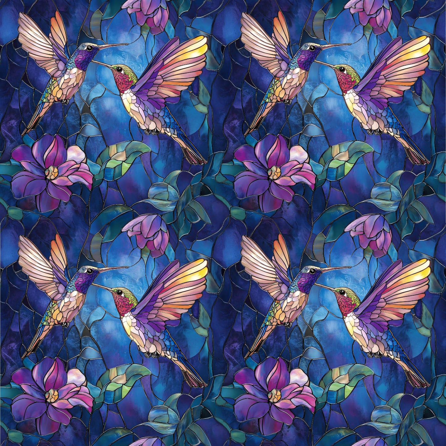 Stained glass hummingbirds preorder round 34