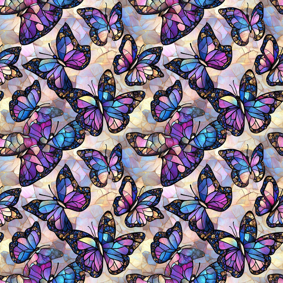 Stained glass butterflies preorder round 43