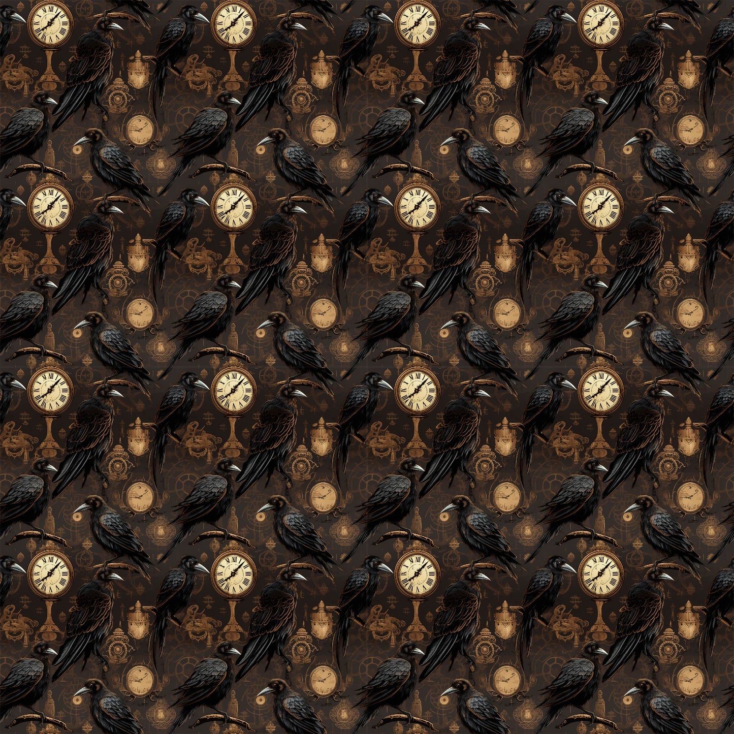 Steampunk ravens round 36 retail