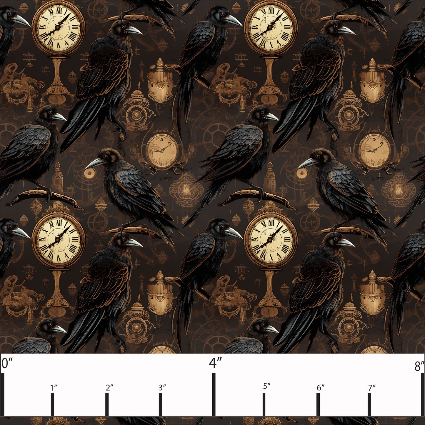Steampunk ravens round 36 retail