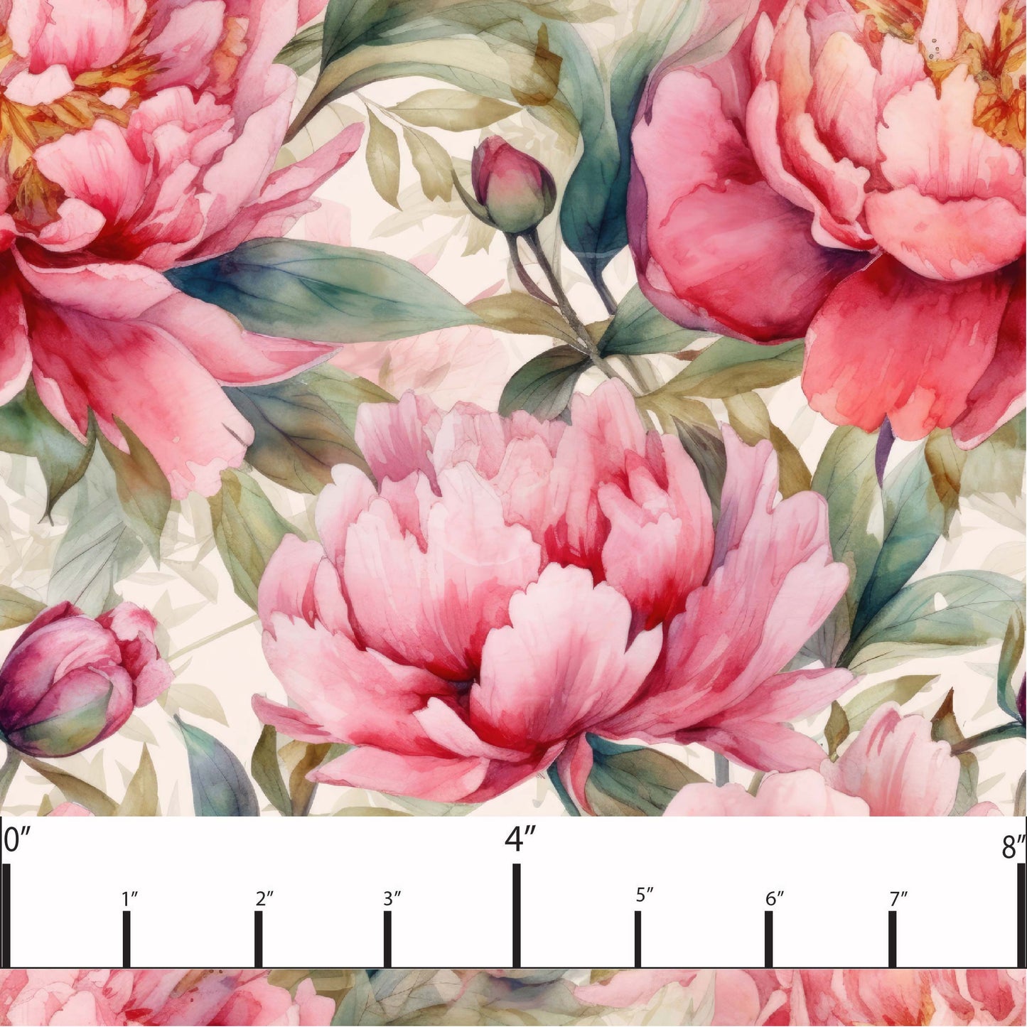 Watercolour peonies preorder round 37.5 retail