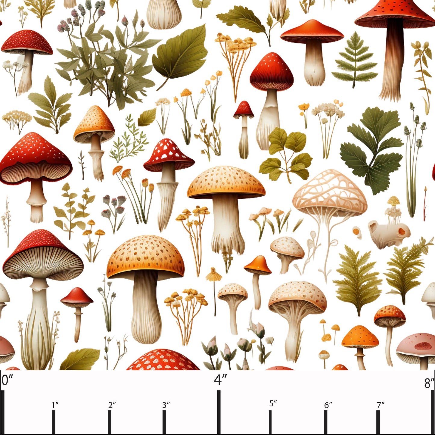 Wild mushrooms clear jelly vinyl