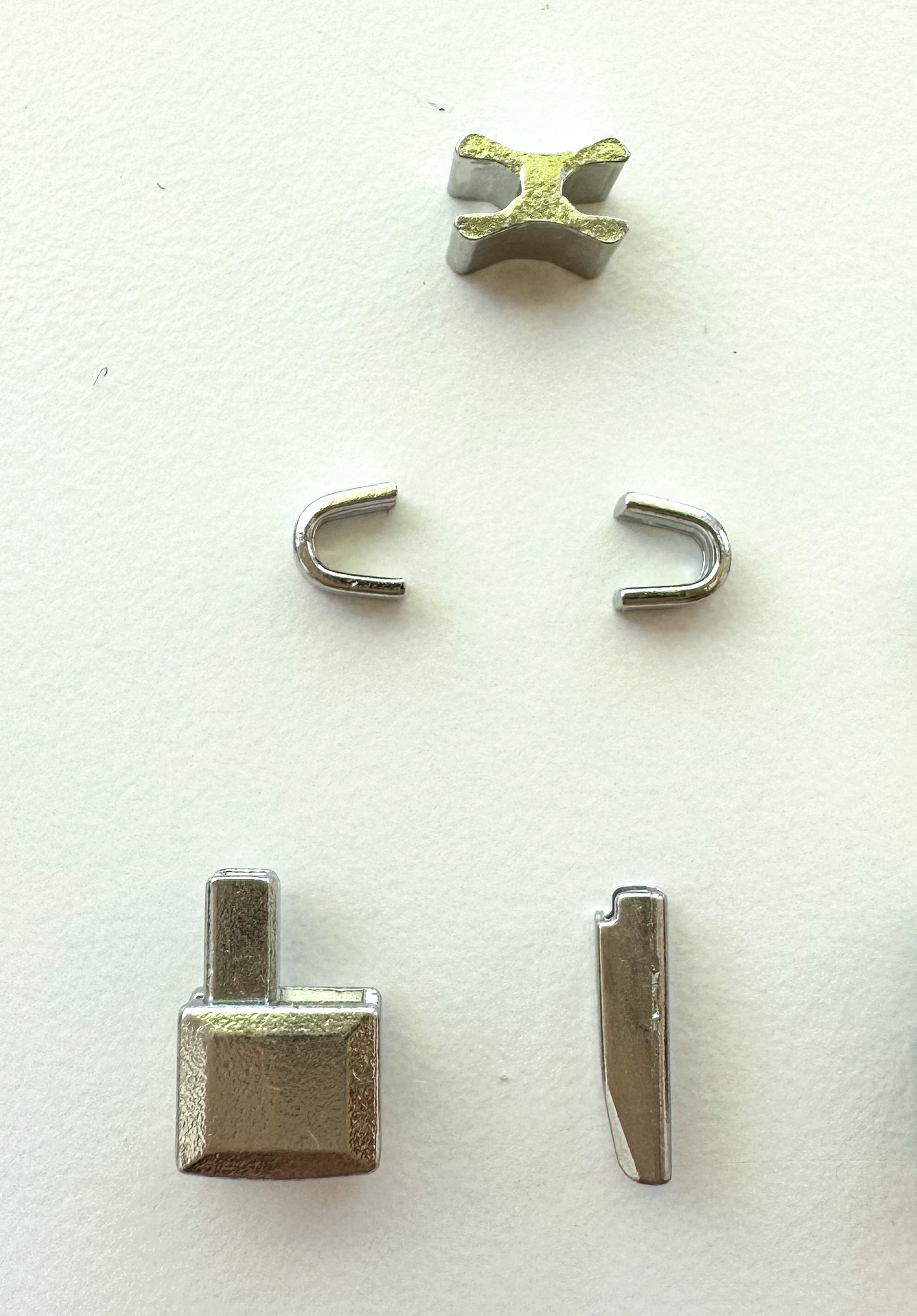 Zipper stoppers hardware-top and bottom sets