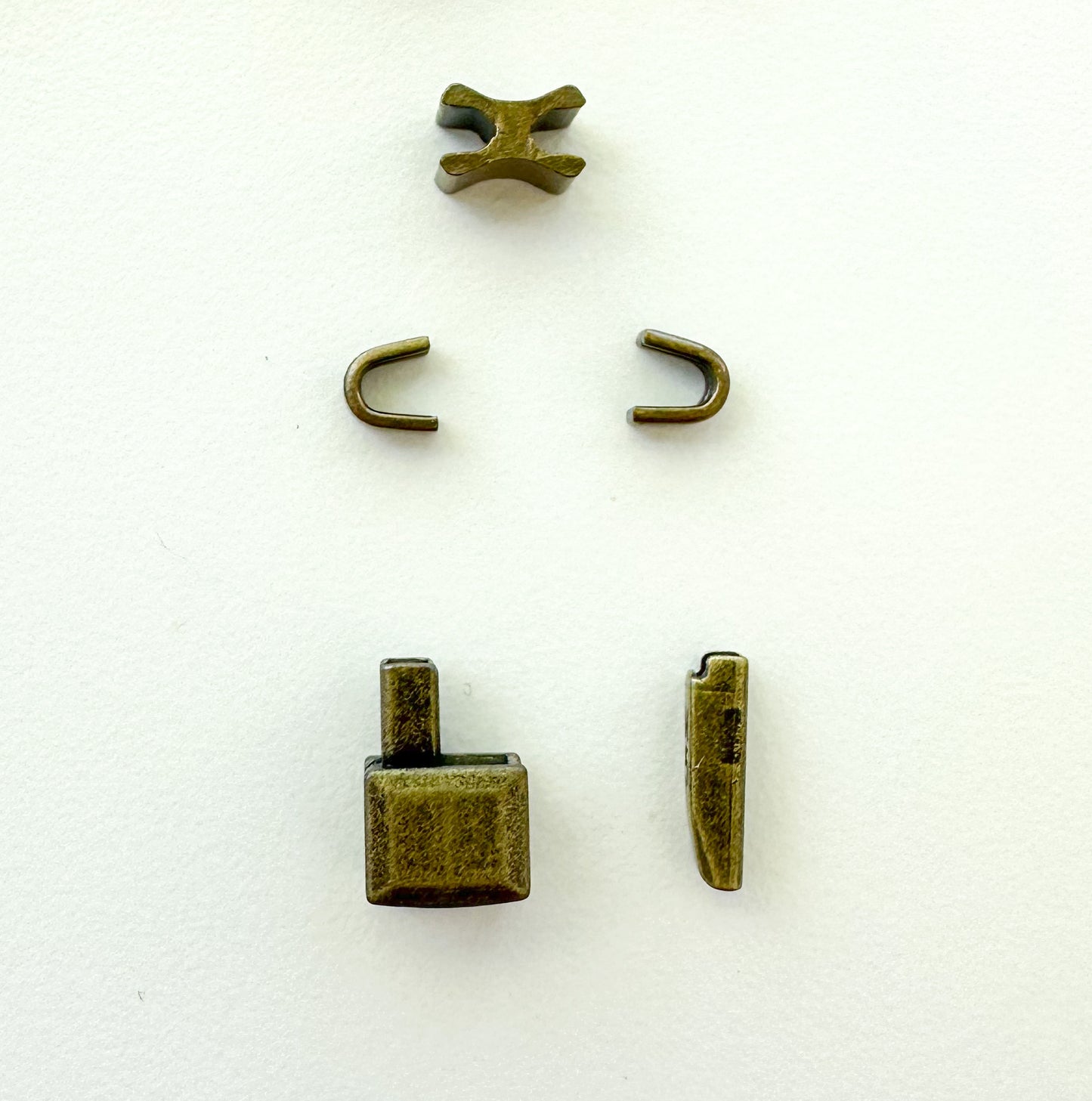 Zipper stoppers hardware-top and bottom sets