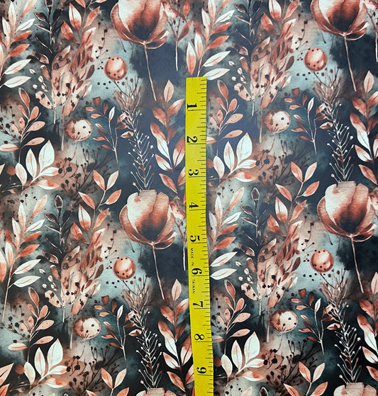 Misprint Misty Rose Garden faux leather vinyl
