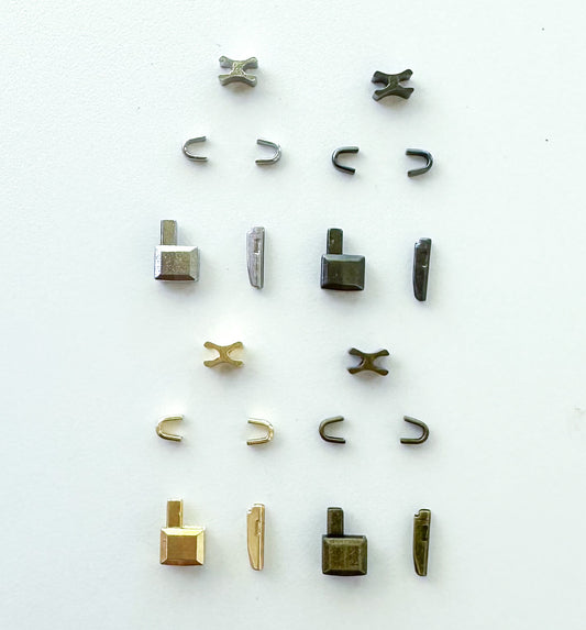 Zipper stoppers hardware-top and bottom sets