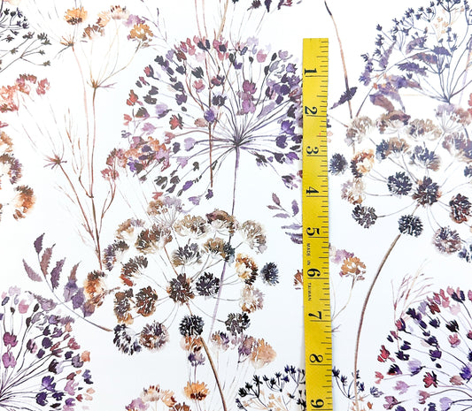 Alchemy floral faux leather vinyl END CUT