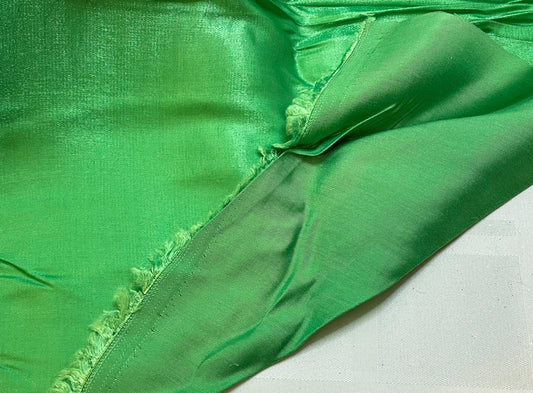 Clearance -green satin silk yardage