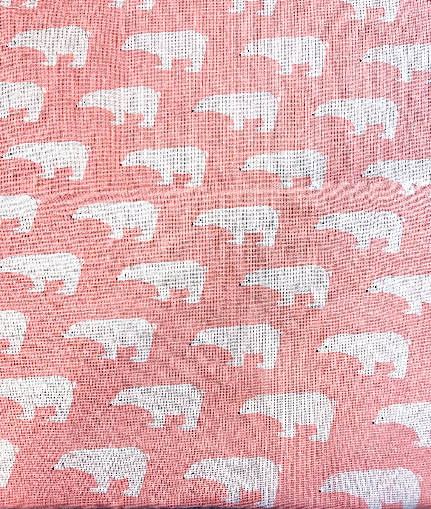 Pink polar bears canvas