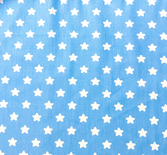 White stars on blue