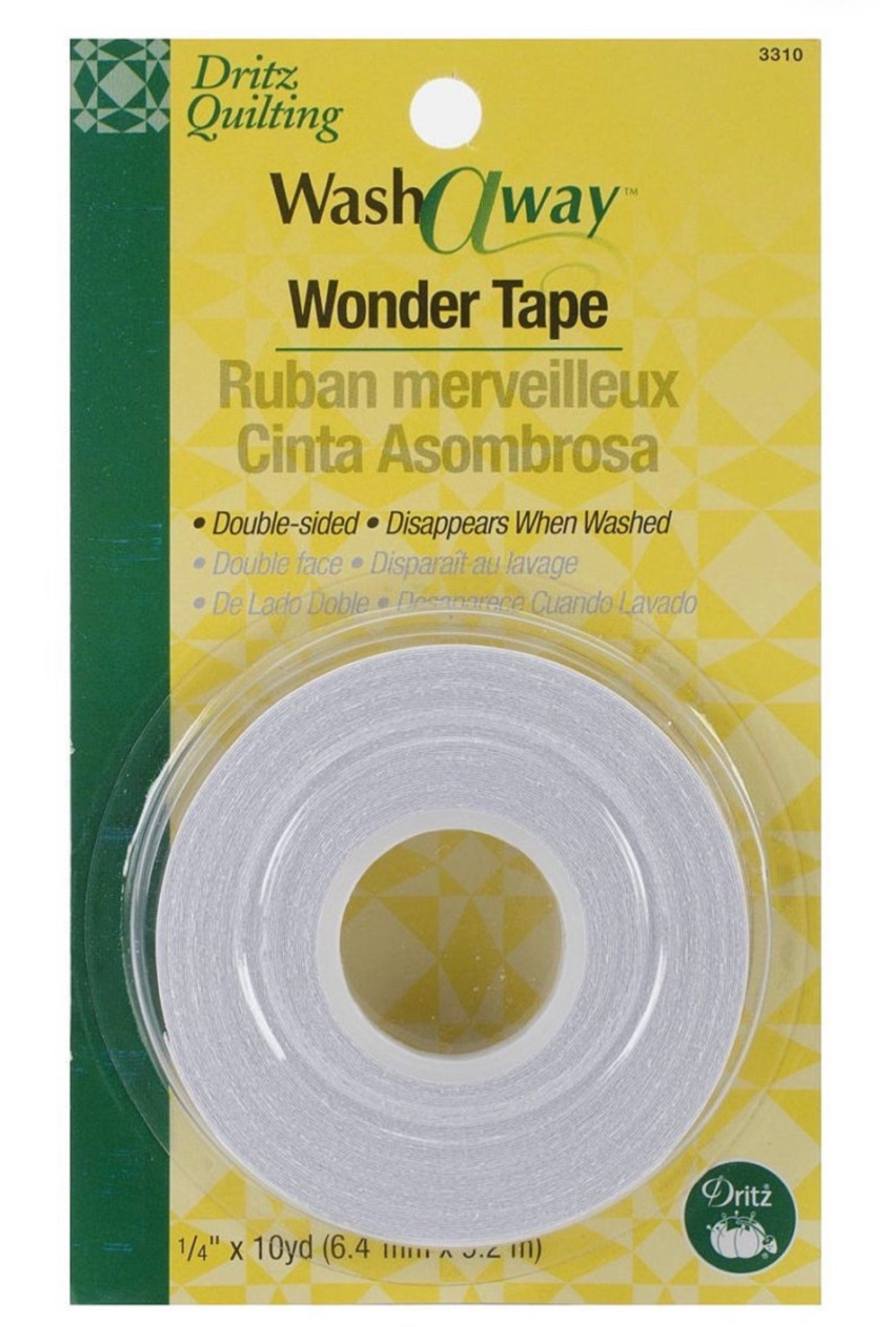 Dritz 1/4” wash away wonder tape double sided