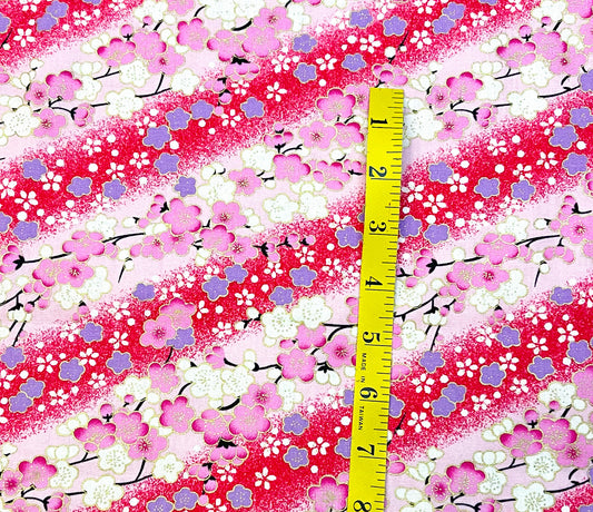Japanese cherry blossoms on red