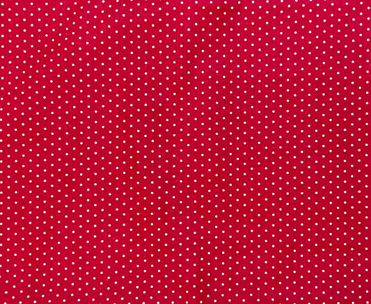 White dots on red