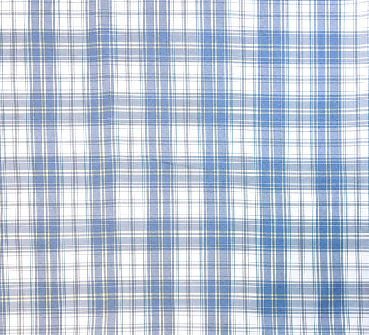 Plaid-light blue and grey with green