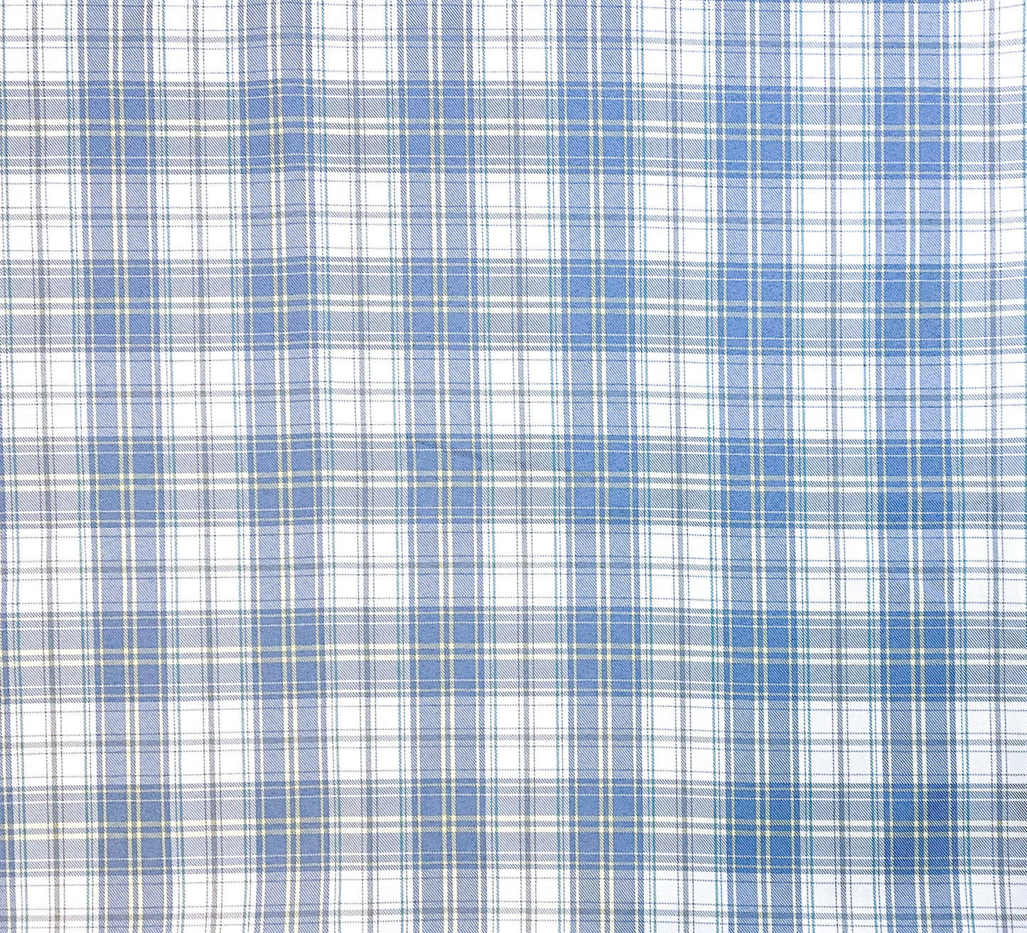 Plaid-light blue and grey with green