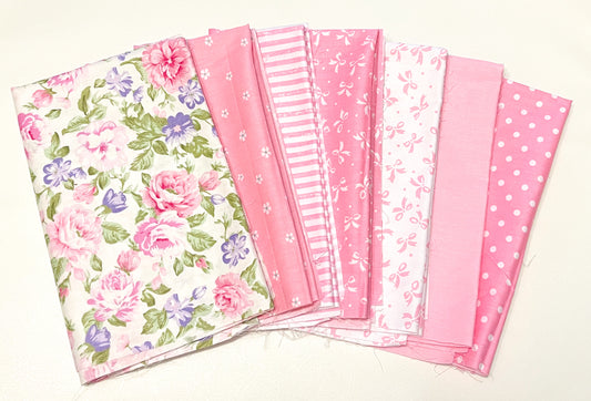 Pretty pink floral precut bundle