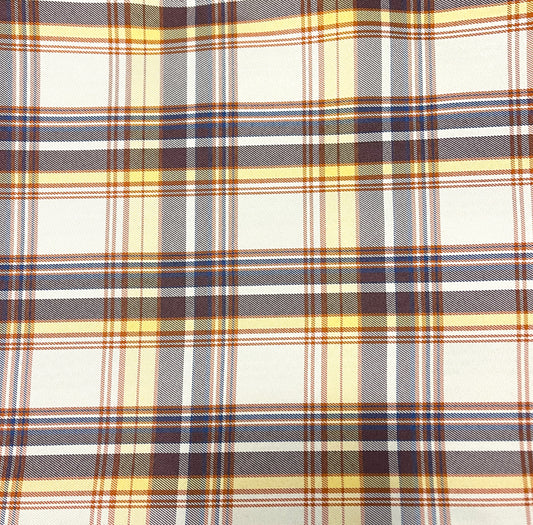 Plaid-yellow and brown