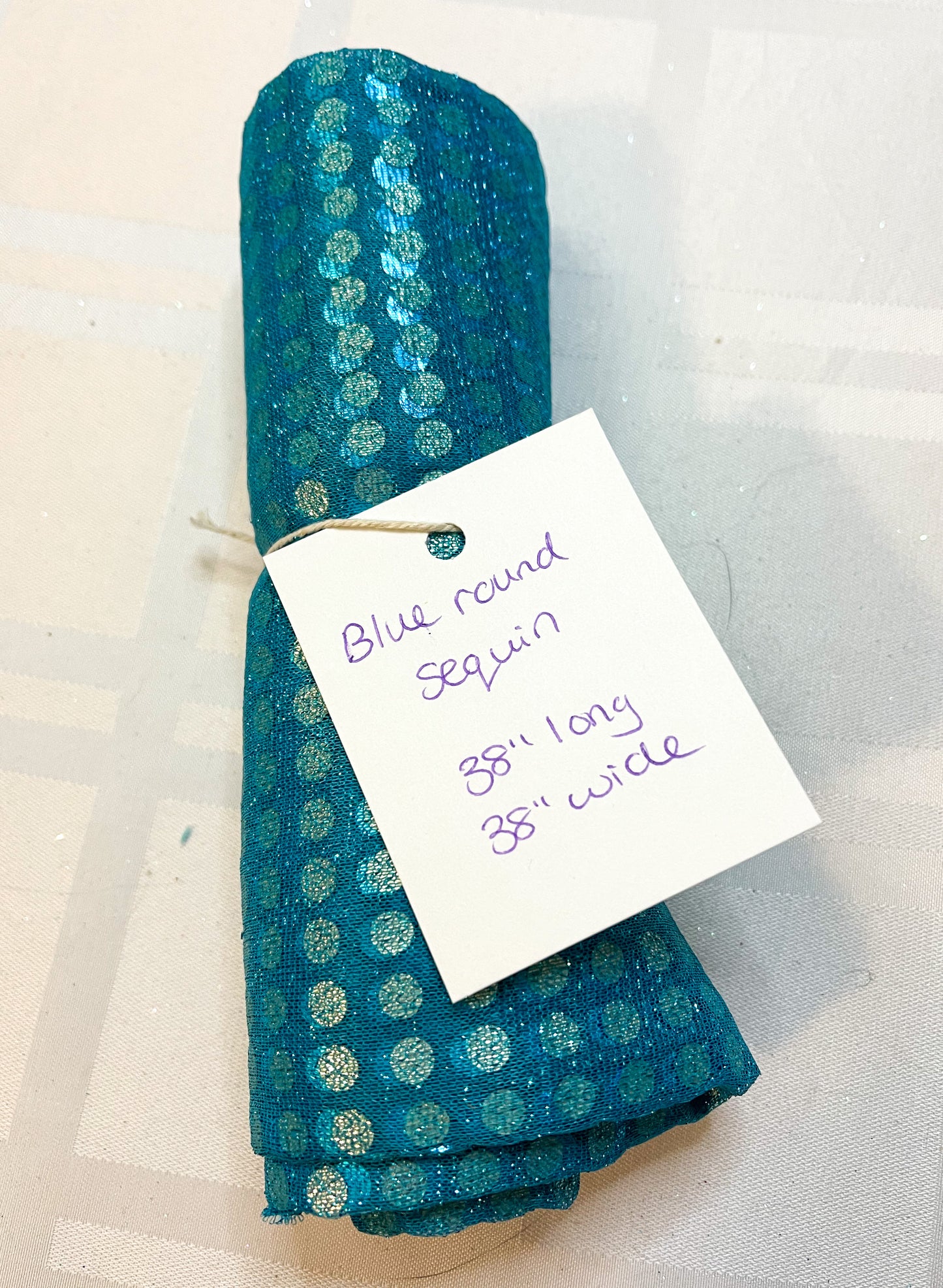 Clearance -blue circle sequins precut