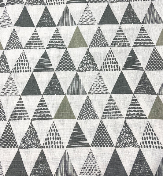 Clearance - Grey triangles burlap