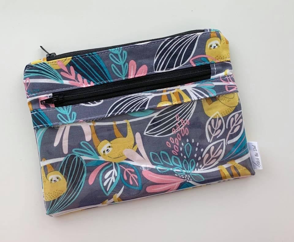 Clear Pocket Double Zipper Pouch digital pattern