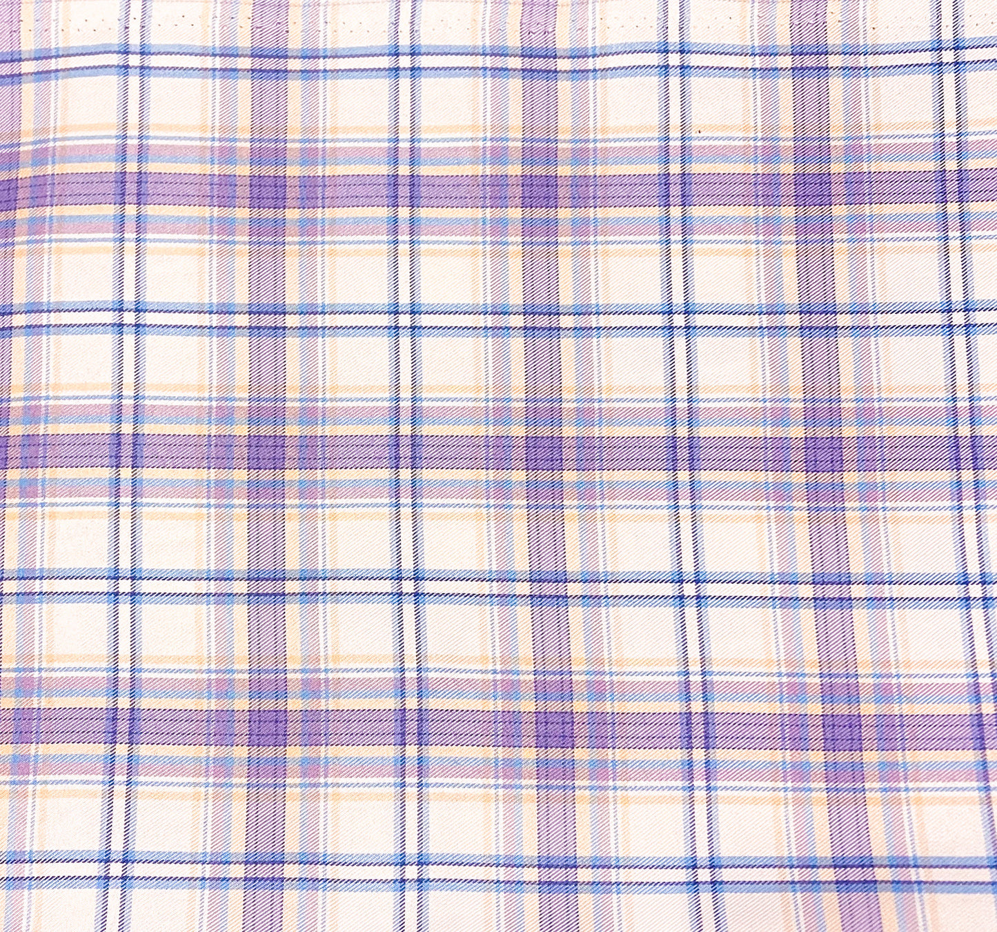 Plaid-white with purple and blue