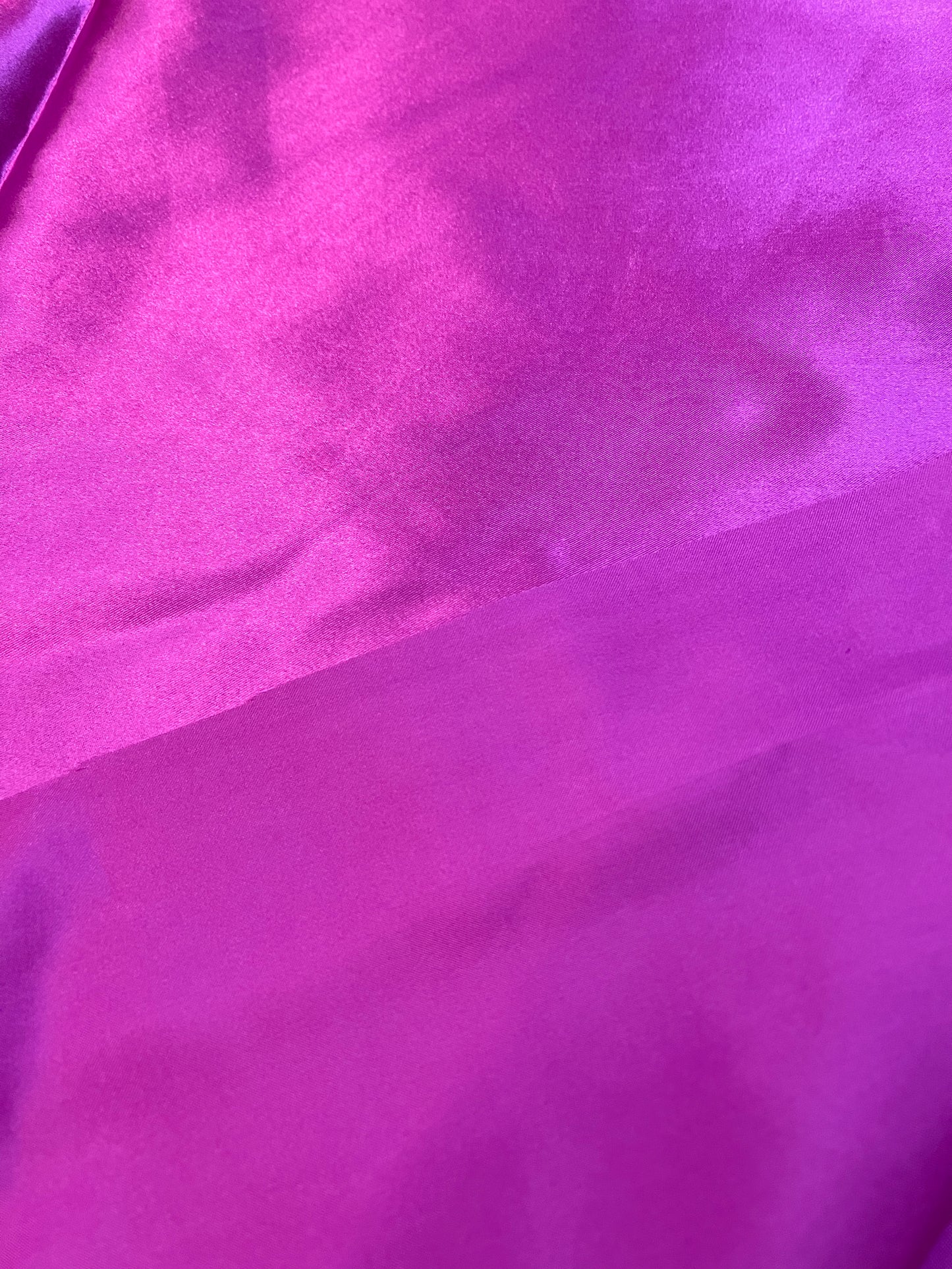 Clearance -magenta satin silk yardage