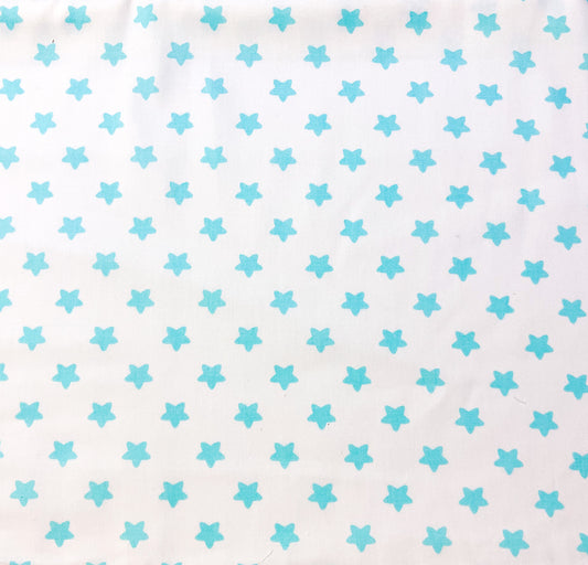 Aqua stars on white