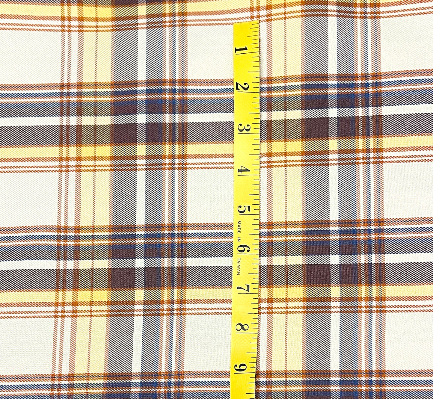 Plaid-yellow and brown