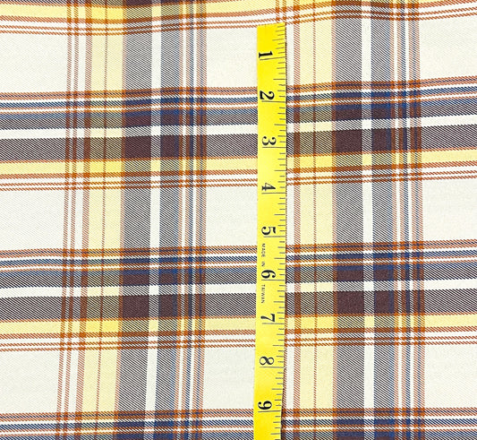 Plaid-yellow and brown